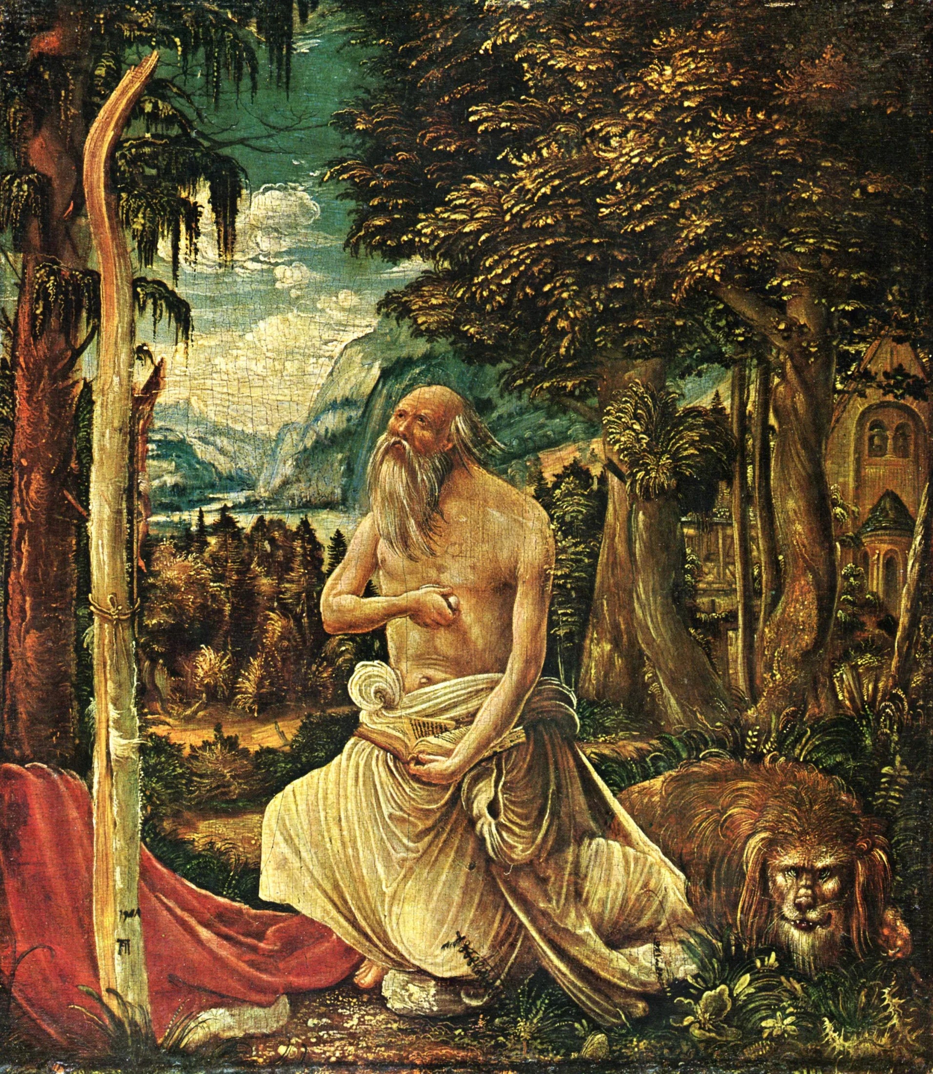 Saint Jérôme pénitent - Albrecht Altdorfer image 1 copie de tableau peinte à la main