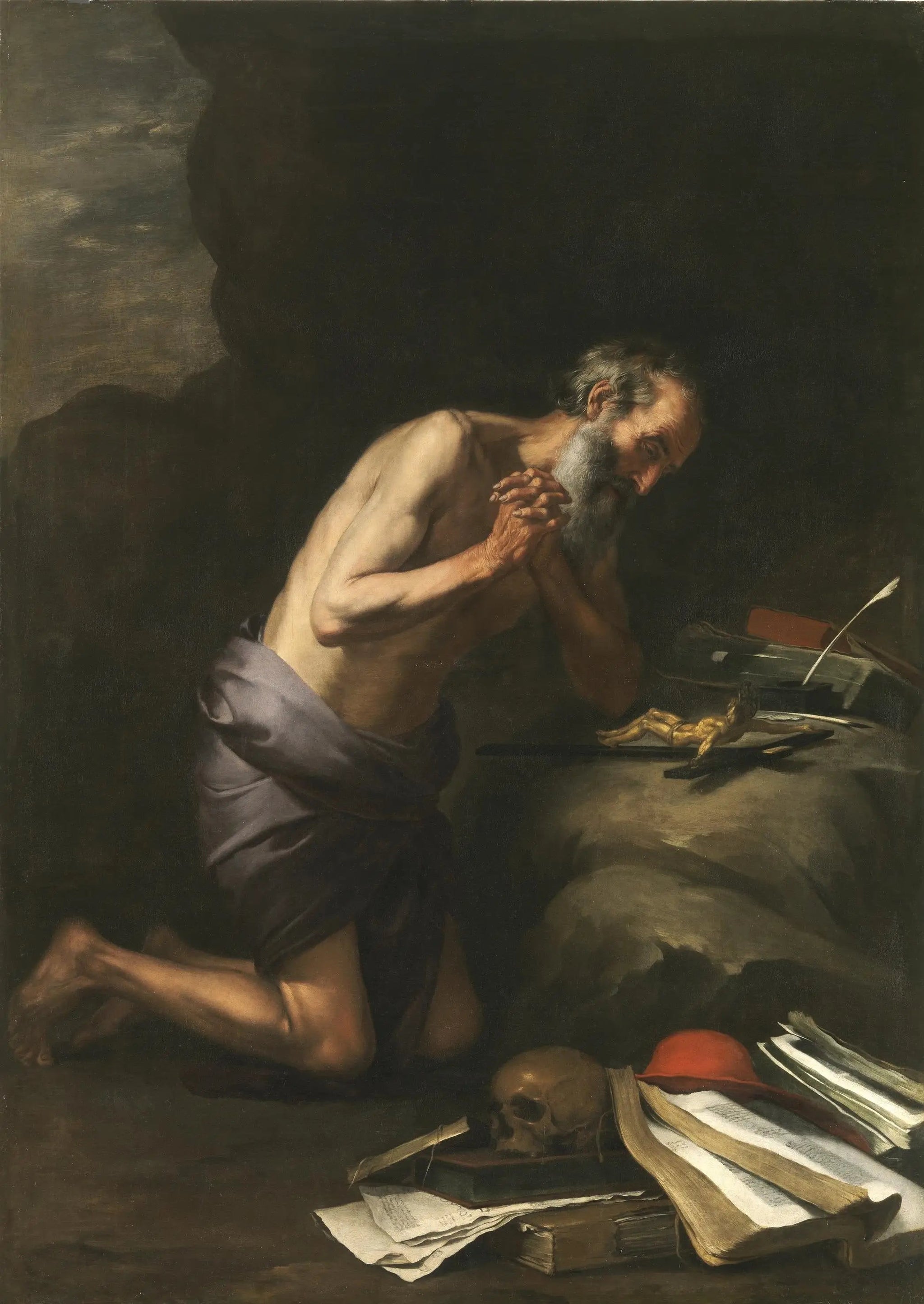 Saint Jérôme pénitent - Bartolomé Esteban Murillo image 1 reproduction de peinture à l’huile