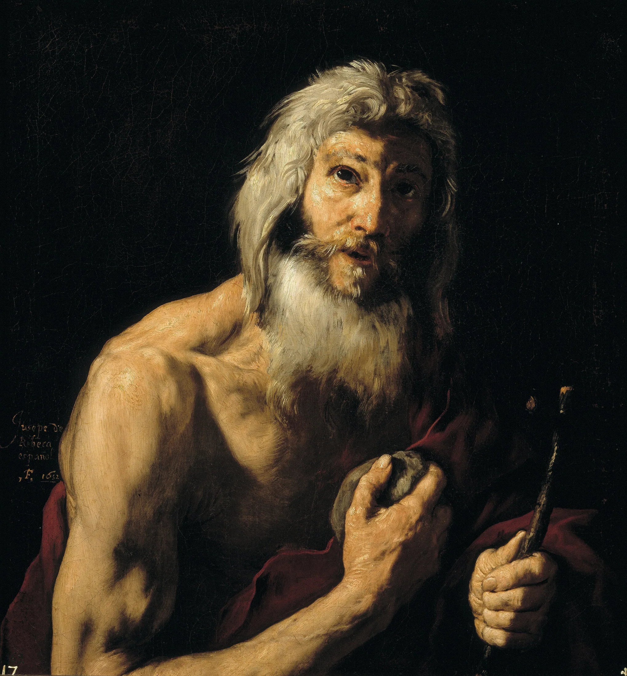 Saint Jérôme pénitent - Jusepe de Ribera image 1 copie de tableau peinte à la main