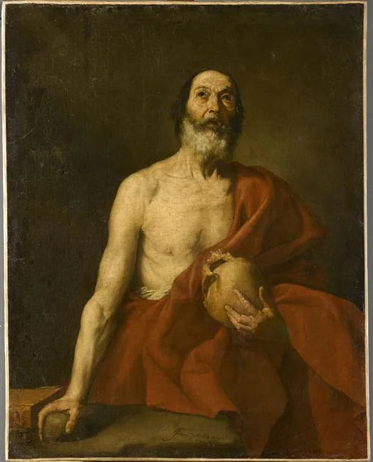 Saint Jérôme pénitent - Jusepe de Ribera image 1 copie peinte à la main à l’huile