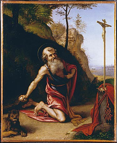Saint Jérôme pénitent - Lorenzo Lotto image 1 reproduction artisanale de tableau