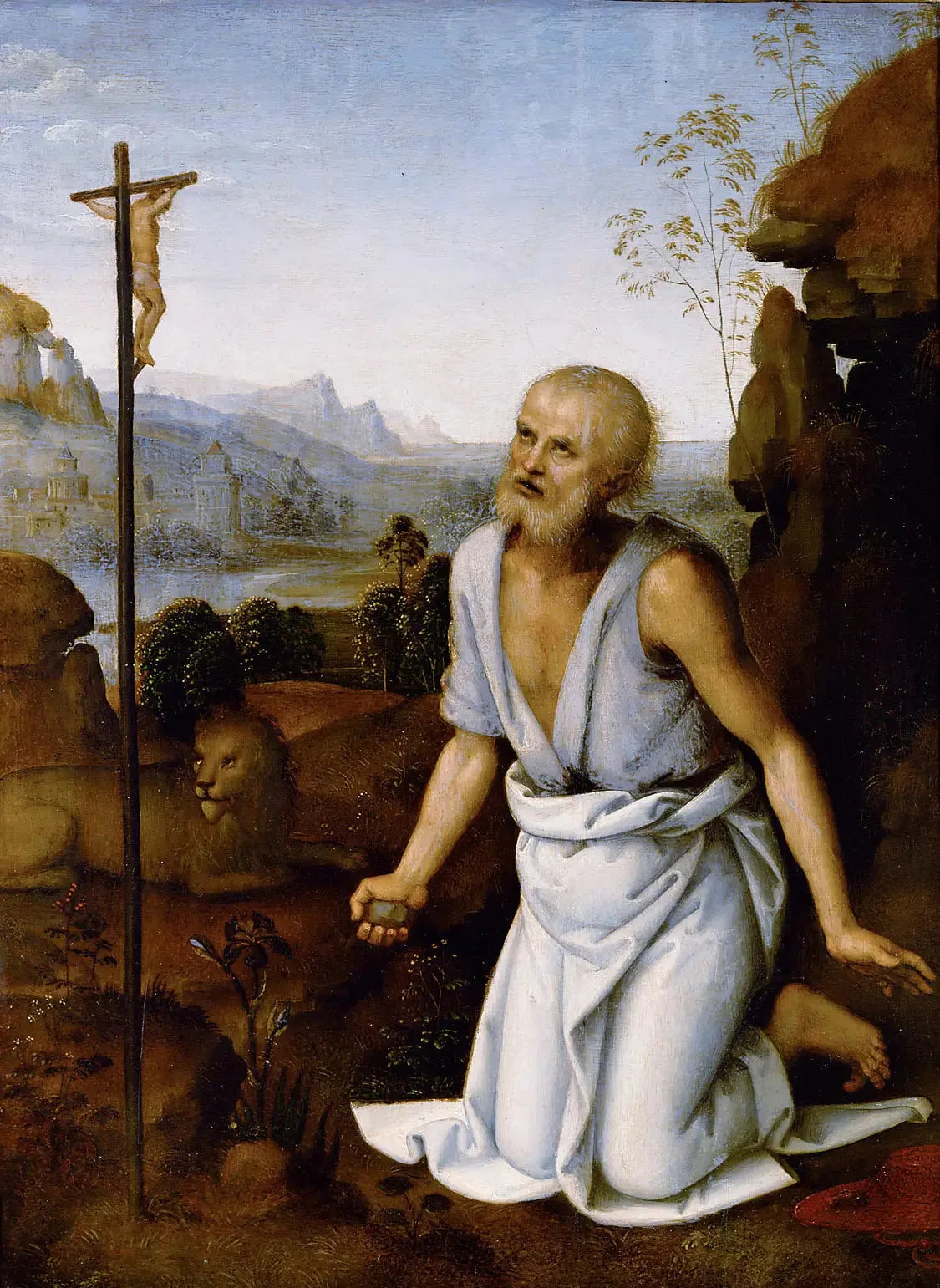 Saint Jérôme pénitent - Pietro Perugino image 1 reproduction d’œuvre d’art à l’huile