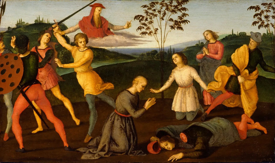 Saint Jérôme punissant l'hérétique Sabinien - Raphaël Sanzio