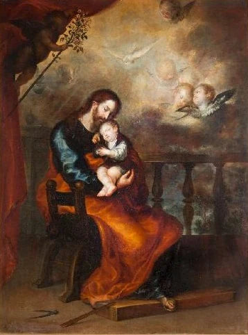 Saint Joseph avec l'Enfant Jésus endormi dans ses bras - Francisco Camilo