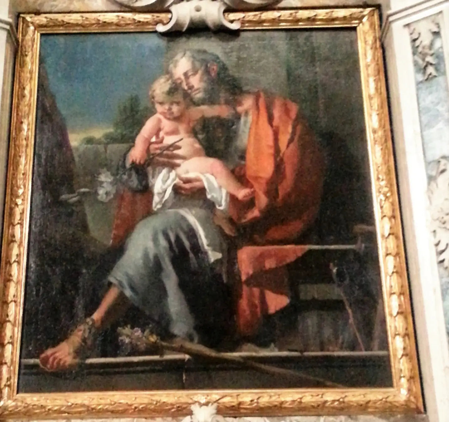 Saint Joseph avec l'Enfant - Giovanni Battista Tiepolo image 1 copie peinte à la main à l’huile