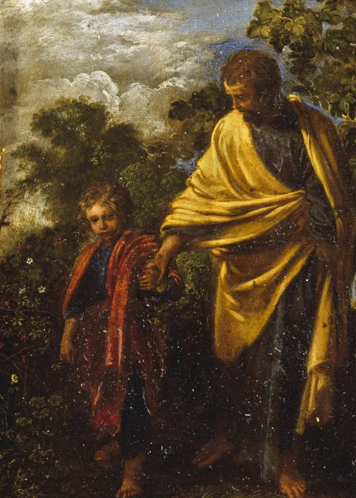 Saint Joseph et l'Enfant Jésus - Adam Elsheimer image 1 reproduction d’œuvre d’art à l’huile