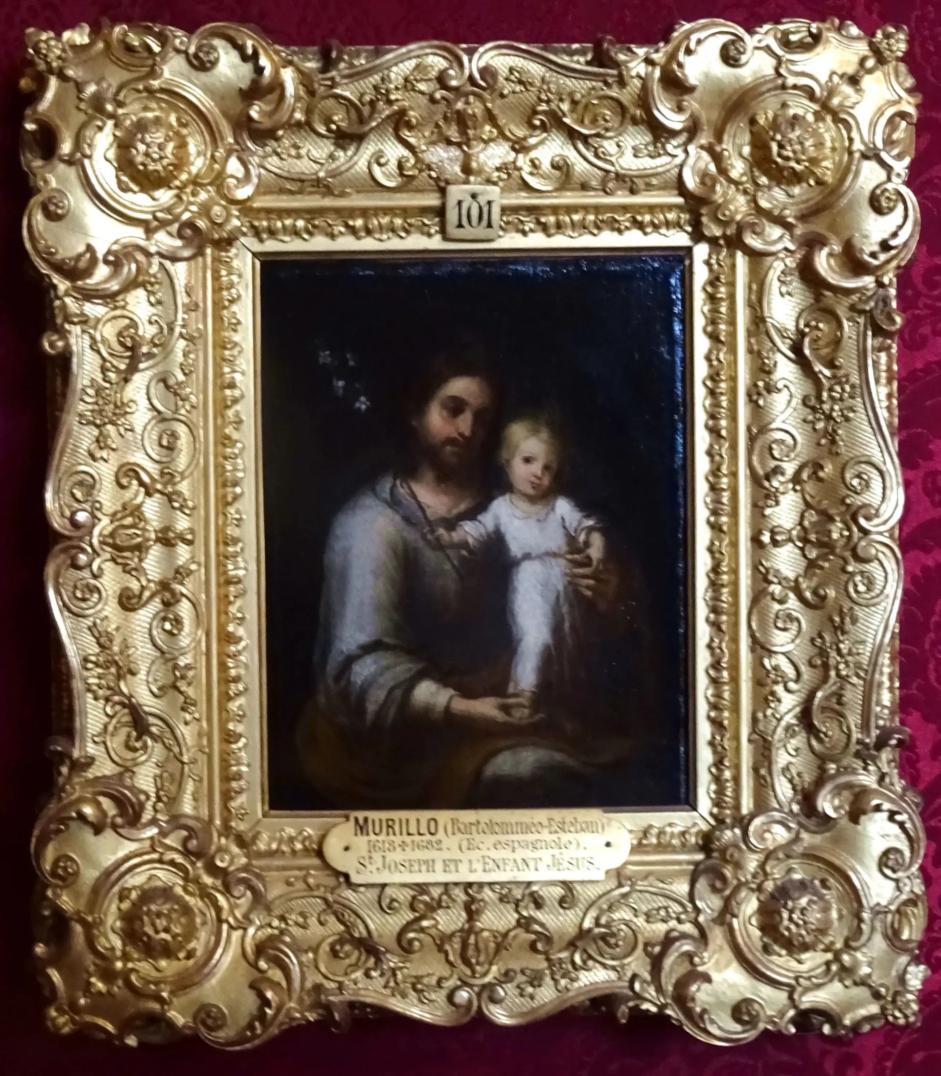 Saint Joseph et l'Enfant Jésus - Bartolomé Esteban Murillo image 1 tableau peint à l’huile sur toile