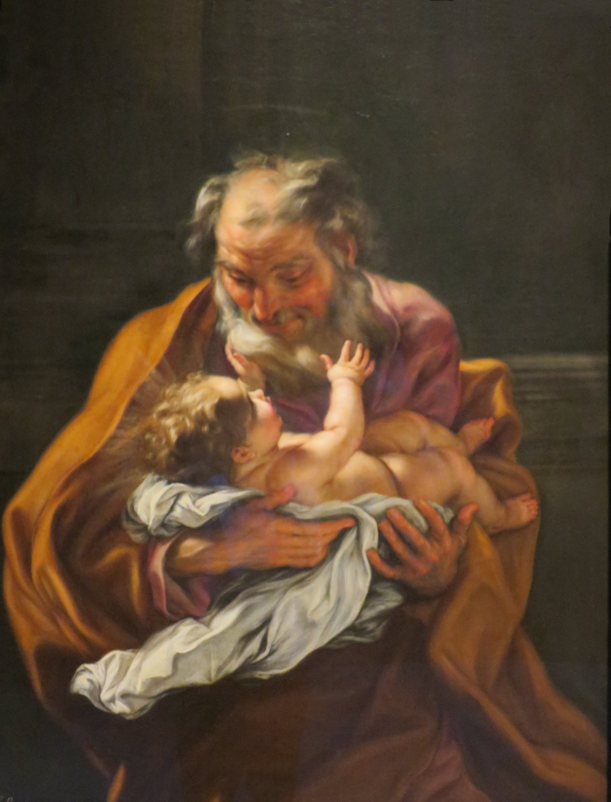 Saint Joseph et l'Enfant Jésus - Giovanni Battista Gaulli image 1 reproduction de peinture à l’huile
