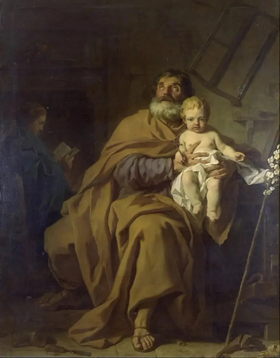 Saint Joseph locataire l'Enfant Jésus - Pierre Subleyras image 1 reproduction artisanale de tableau