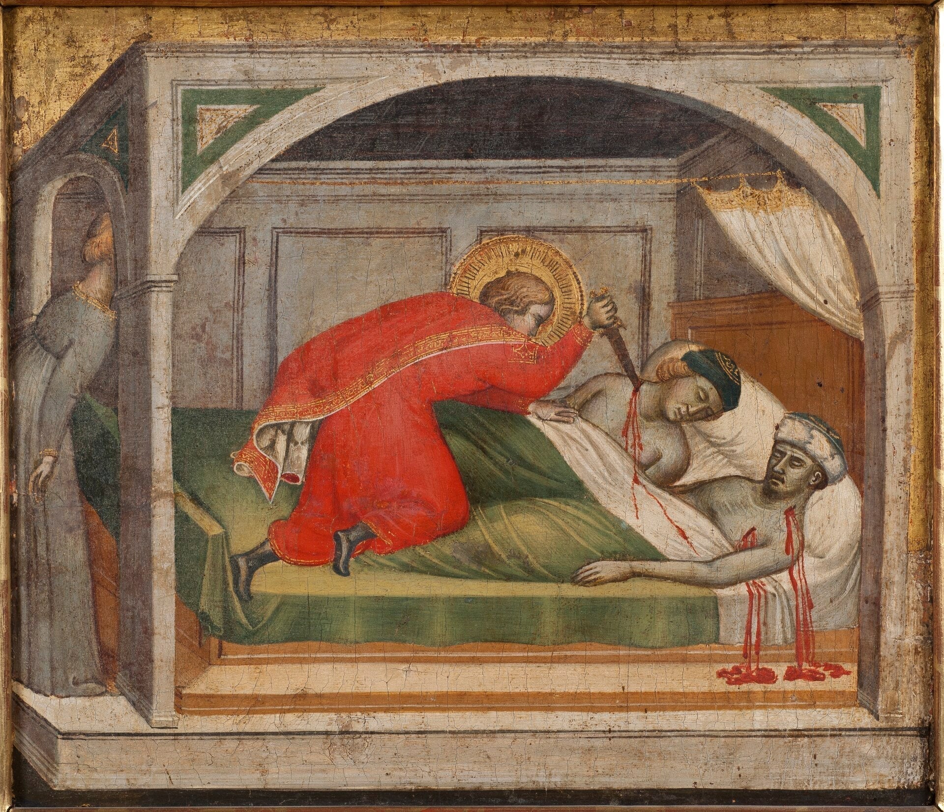 Saint Julien assassine ses parents - Spinello Aretino image 1 copie peinte à la main à l’huile