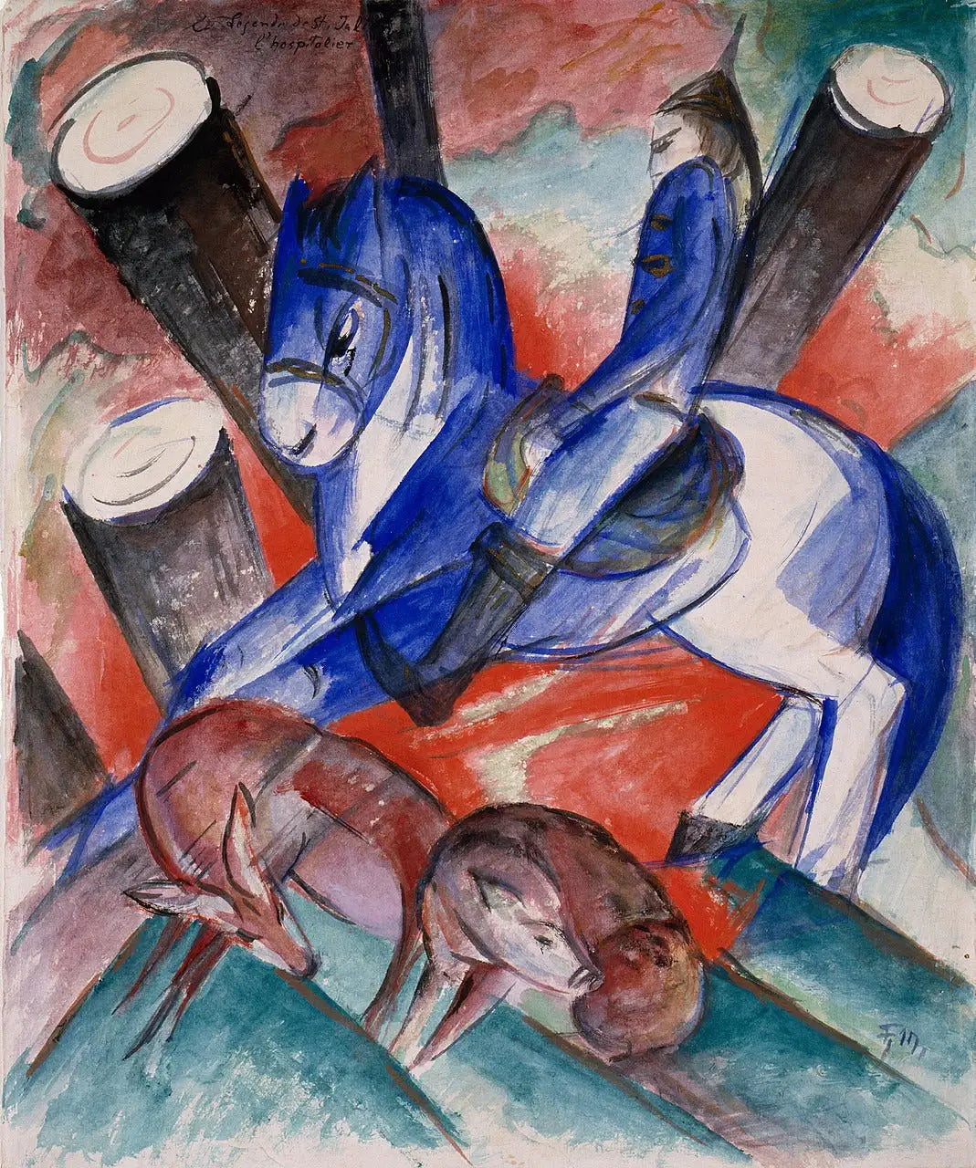 Saint-Julien - Franz Marc image 1 reproduction de peinture à l’huile