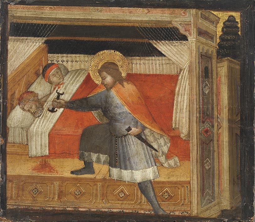 Saint Julien tuant ses parents - Agnolo Gaddi image 1 reproduction artisanale de tableau