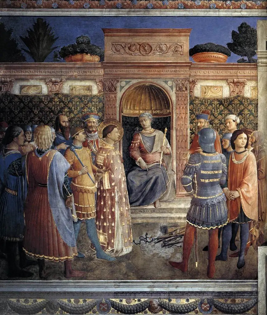 Saint Laurent devant Valérien - Fra Angelico image 1 reproduction d’œuvre d’art à l’huile