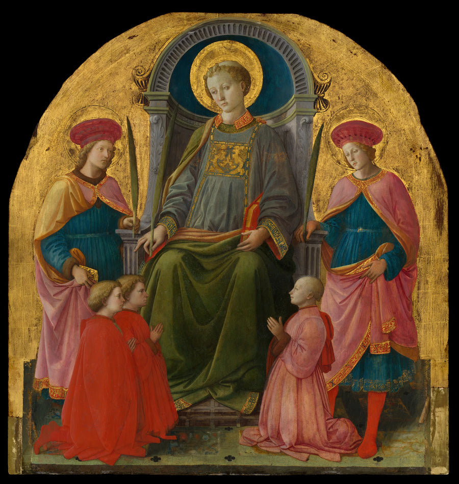 Saint Laurent trônant avec des saints et des donateurs - Fra Filippo Lippi