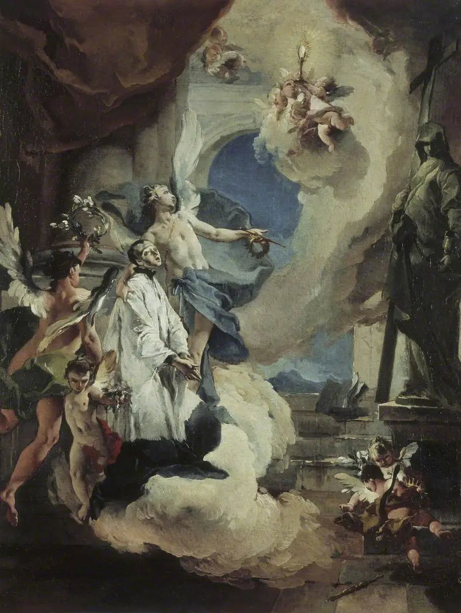 Saint Louis de Gonzague en gloire - Giovanni Battista Tiepolo image 1 reproduction artisanale de tableau