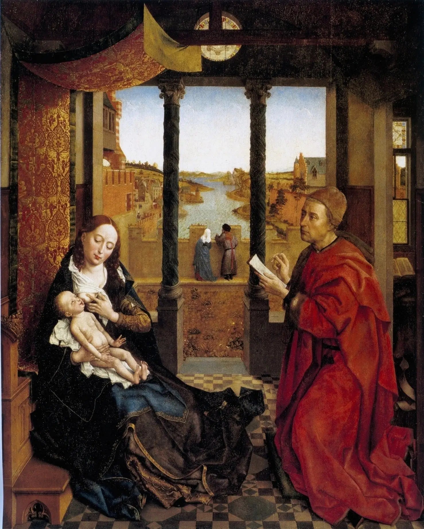 Saint Luc dessinant la Vierge - Rogier van der Weyden image 1 tableau peint à l’huile sur toile