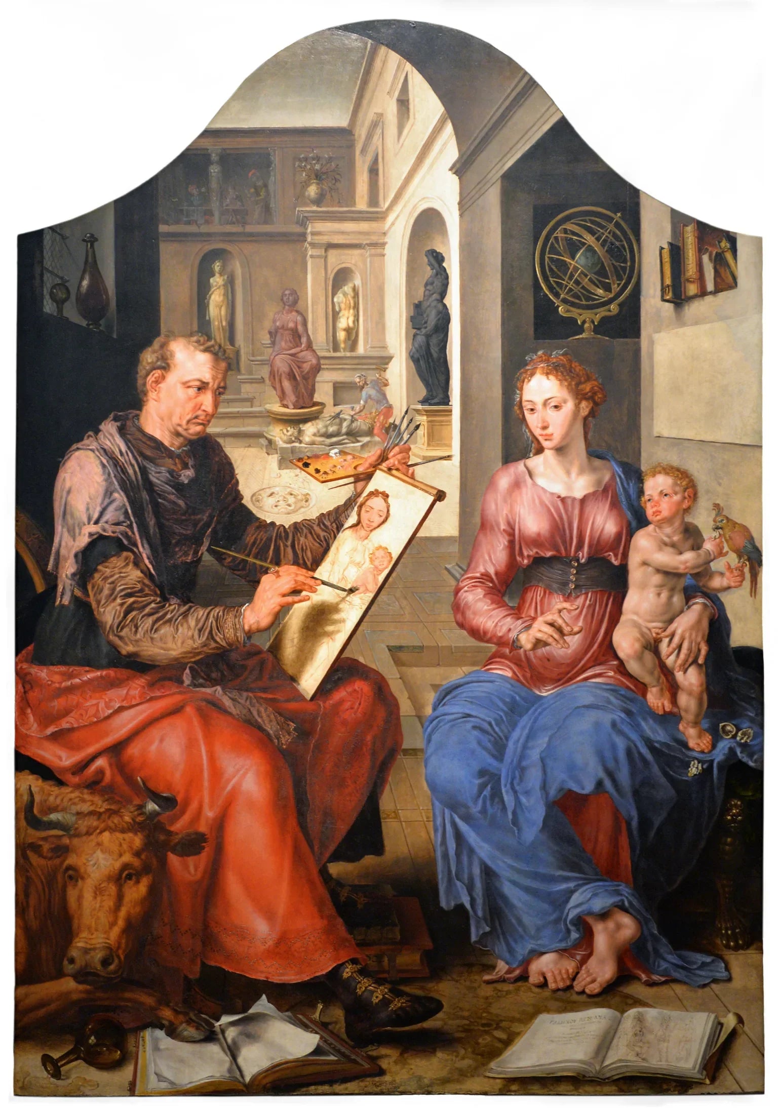 Saint Luc peignant la Vierge - Maarten van Heemskerck image 1 reproduction réalisée par Alpha Reproduction