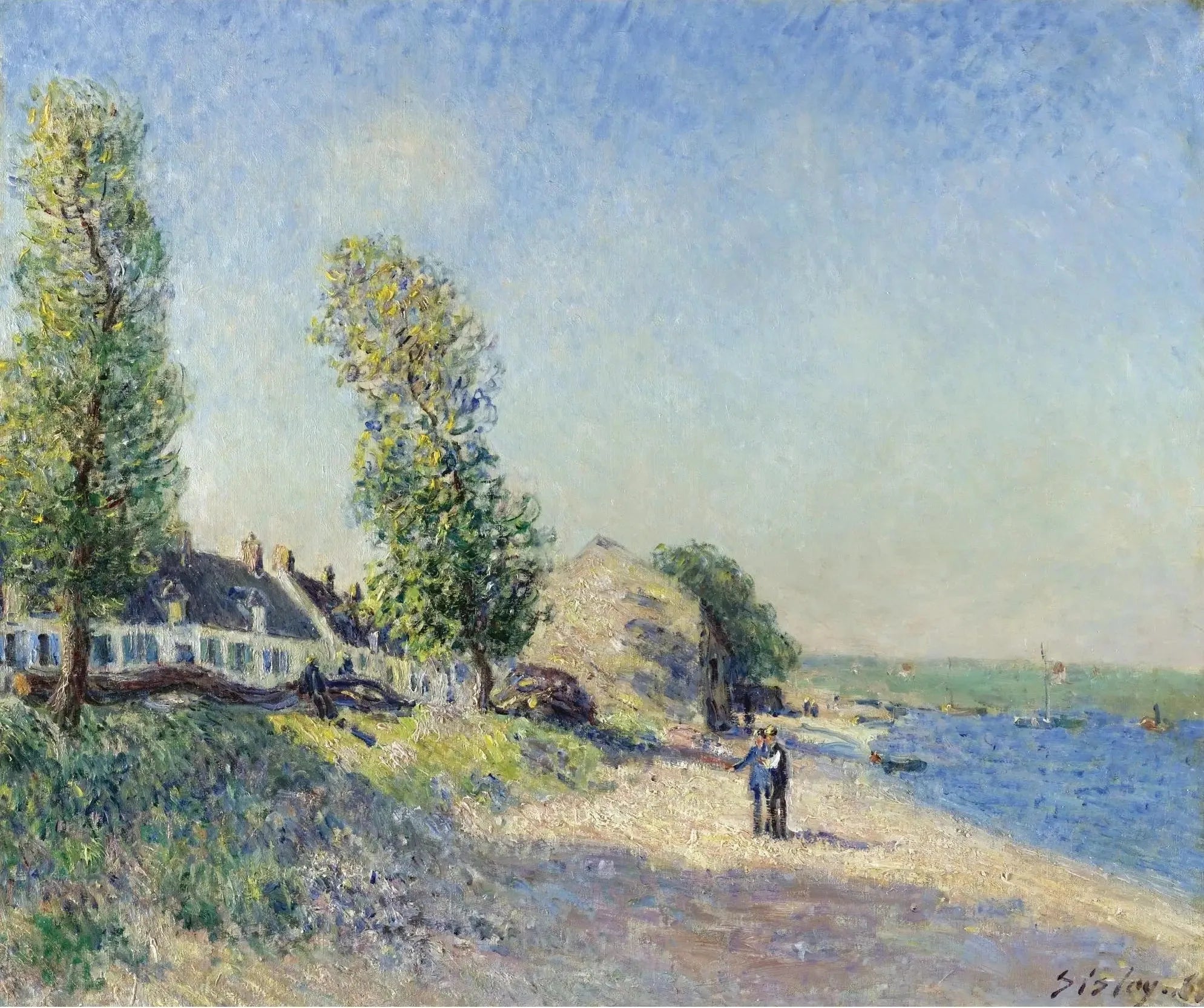 Saint-Mammès le matin - Alfred Sisley image 1 copie de tableau peinte à la main