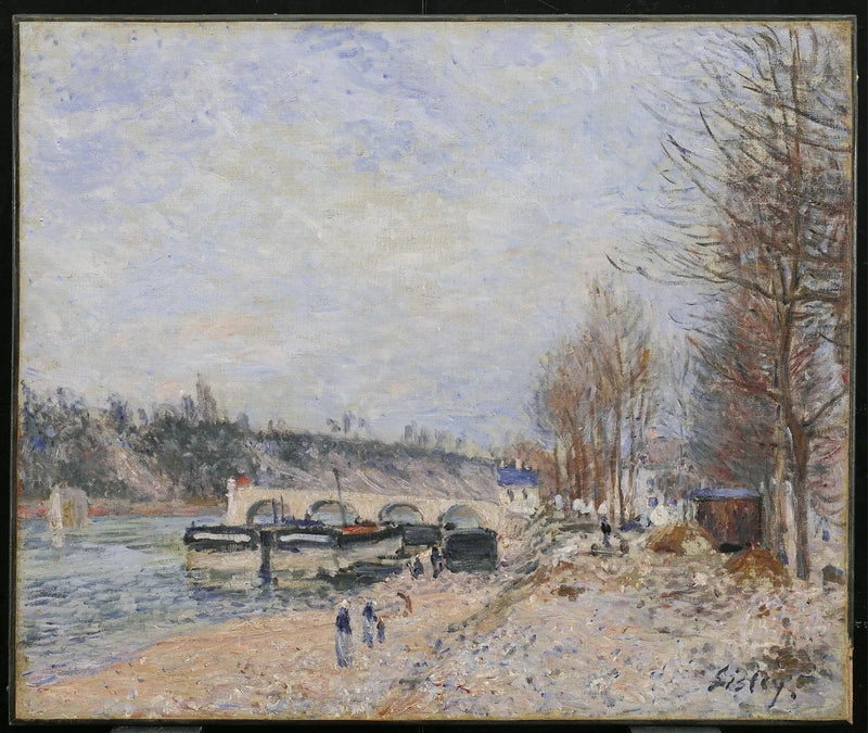 Saint-Mammès, temps gris - Alfred Sisley