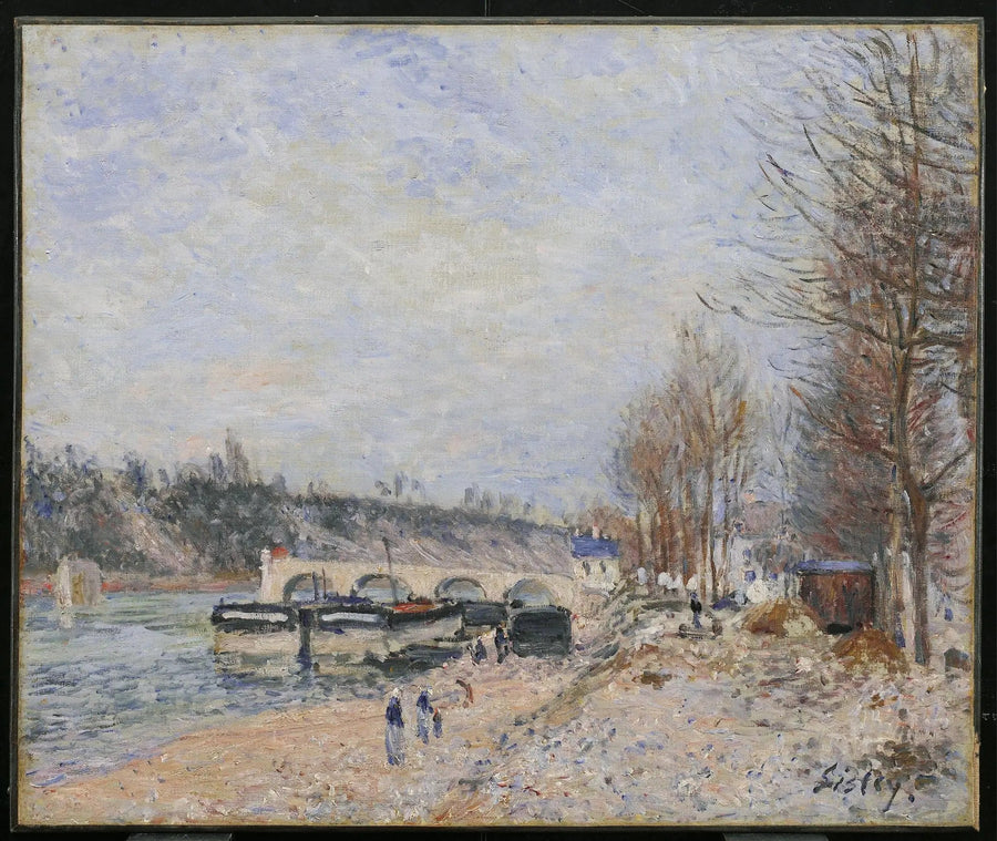 Saint-Mammès, temps gris - Alfred Sisley
