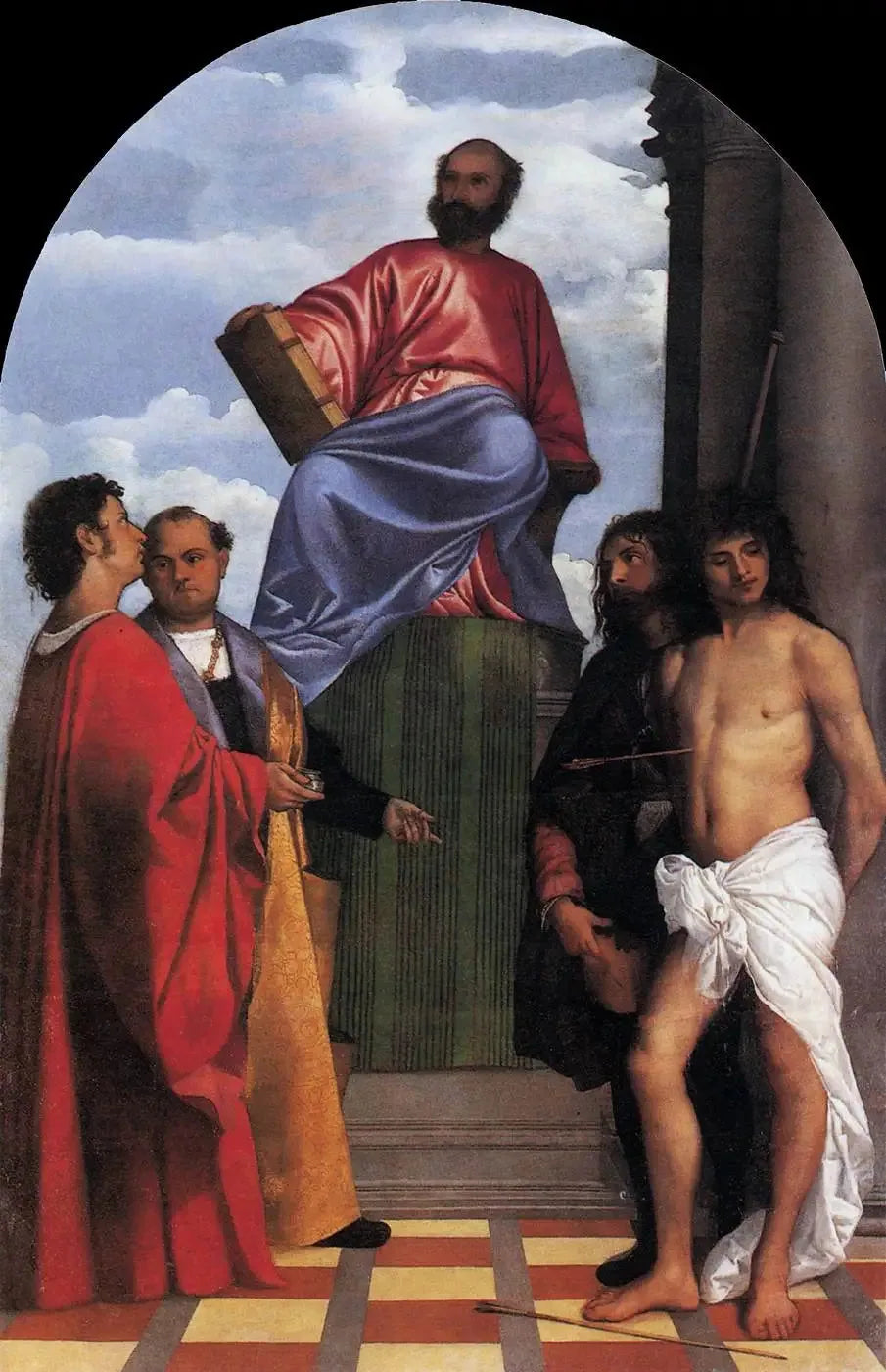 Saint Marc en majesté - Titian image 1 copie peinte à la main à l’huile