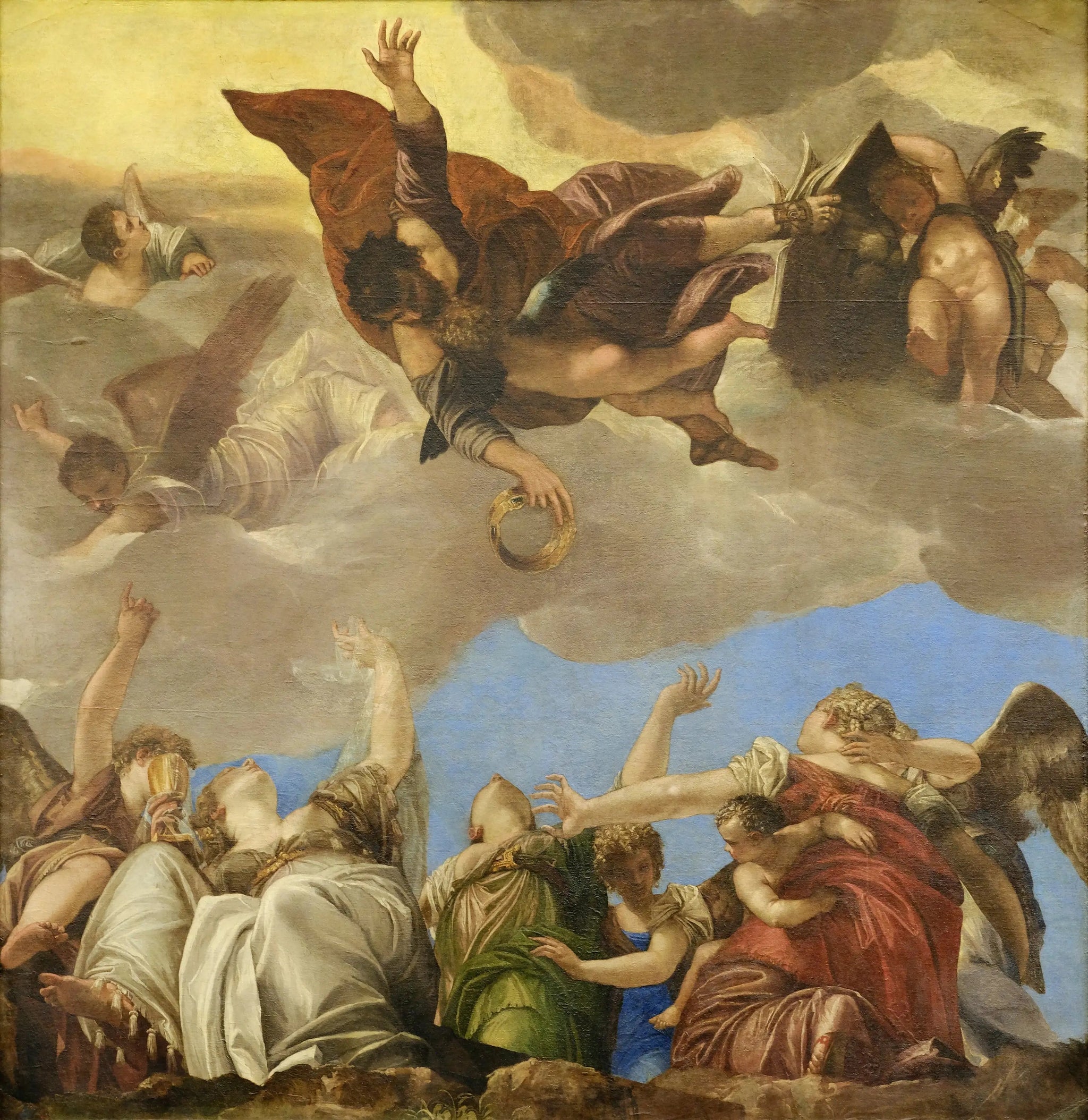 Saint Marc récompensant les vertus - Paul Véronèse image 1 reproduction artisanale de tableau