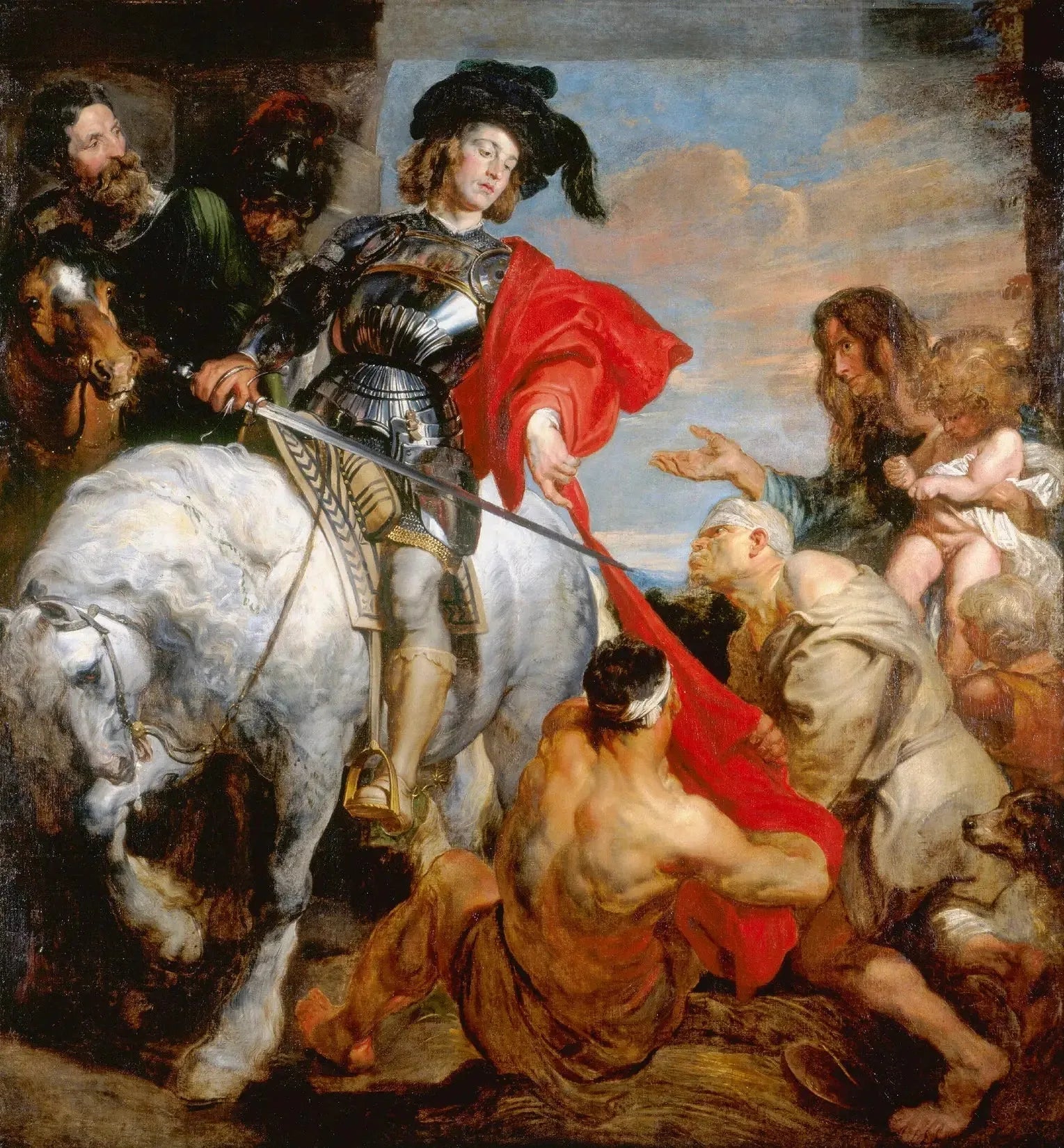 Saint Martin divisant son manteau - Antoine van Dyck image 1 tableau peint à l’huile sur toile