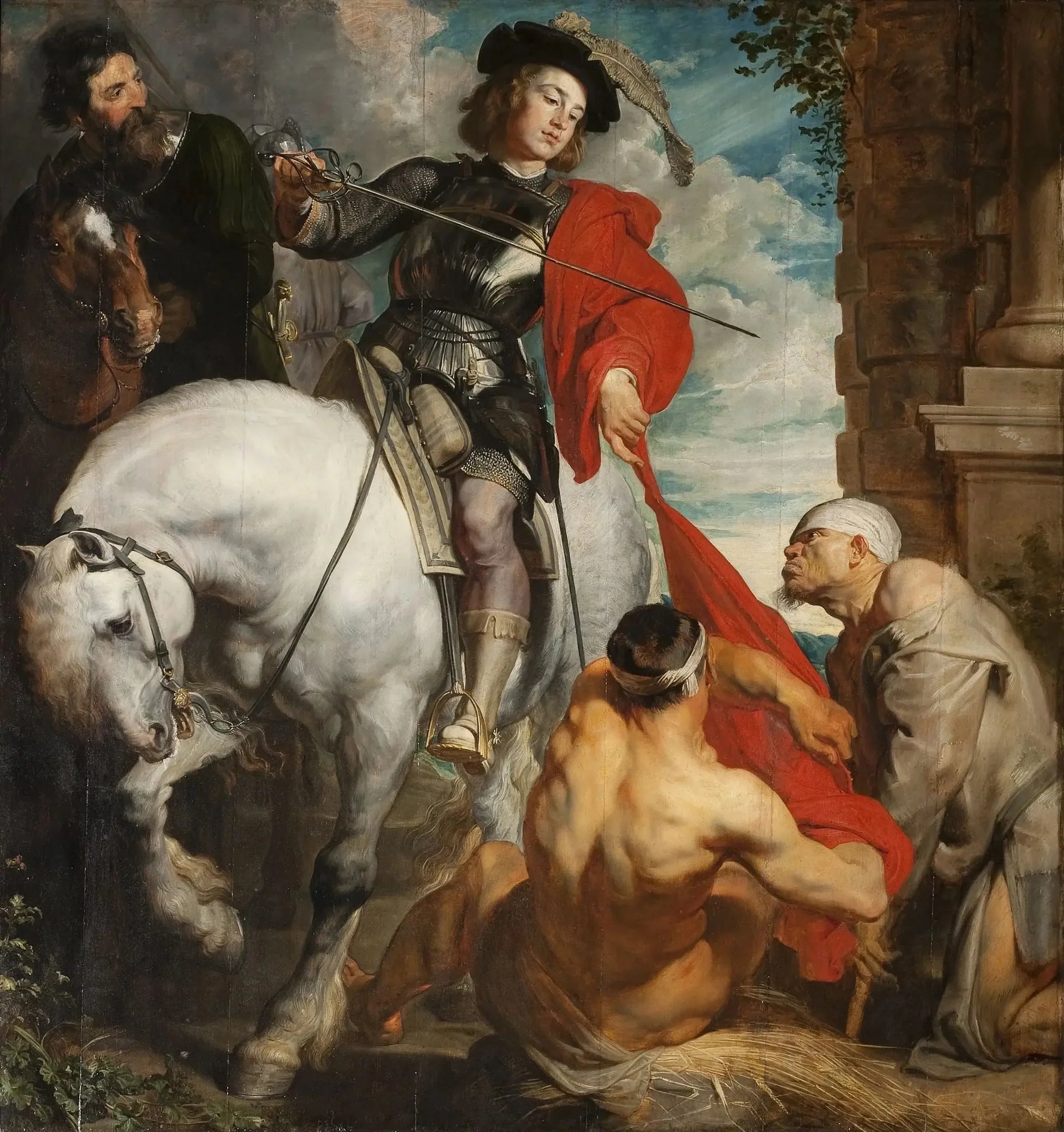 Saint Martin et le Mendiant - Antoine van Dyck image 1 reproduction artisanale de tableau