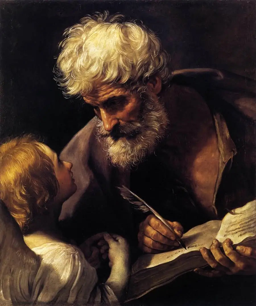 Saint Matthieu et l'Ange - Guido Reni image 1 reproduction de peinture à l’huile