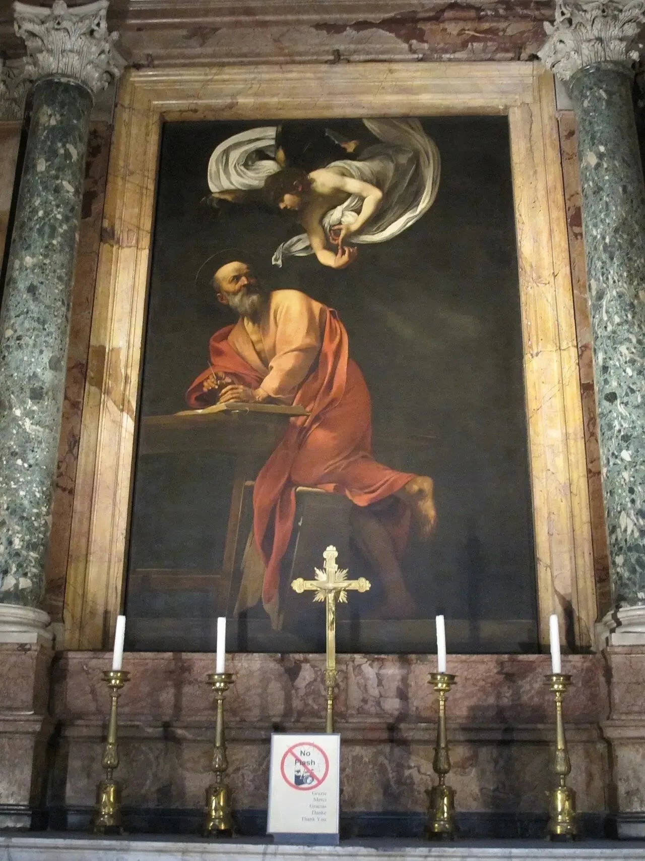 Saint Matthieu et l'Ange - Le Caravage image 2 tableau peint à l’huile sur toile