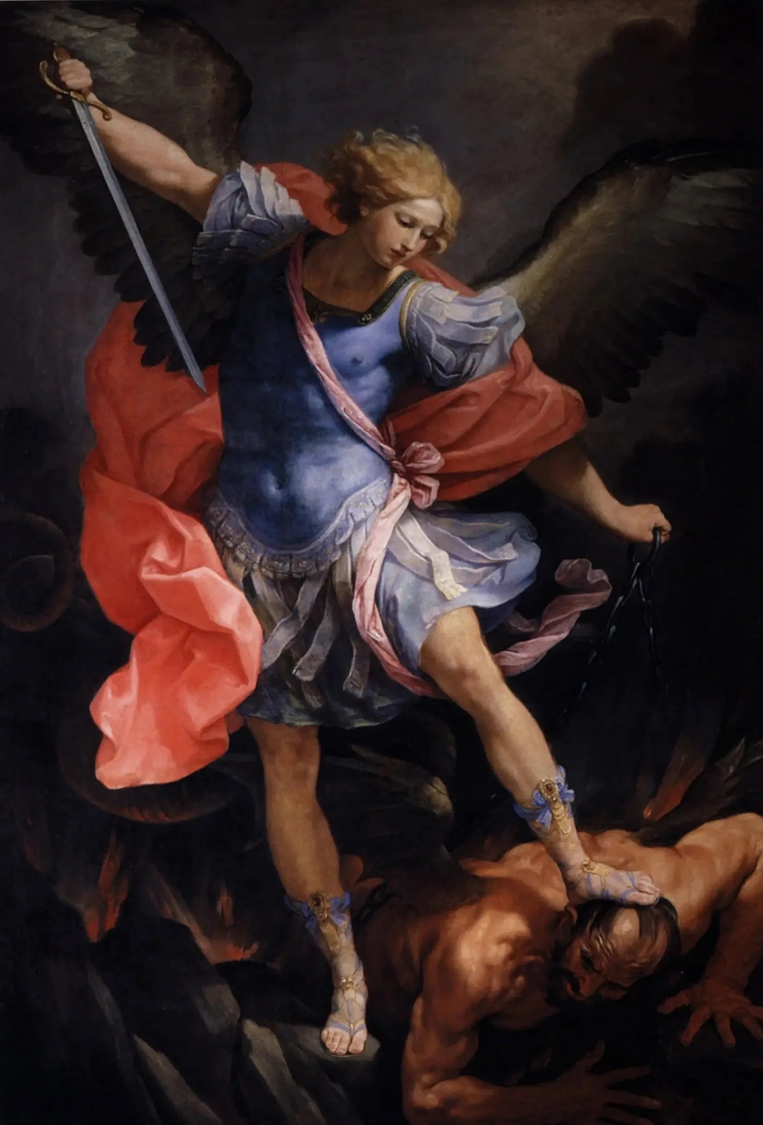 Saint Michel Archange terrassant le démon - Guido Reni image 1 reproduction de peinture à l’huile