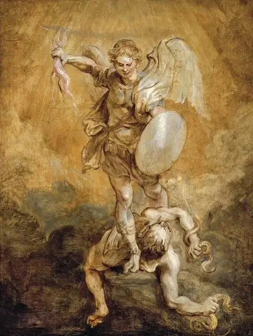 Saint Michel soumettant Lucifer - Peter Paul Rubens image 1 reproduction réalisée par Alpha Reproduction