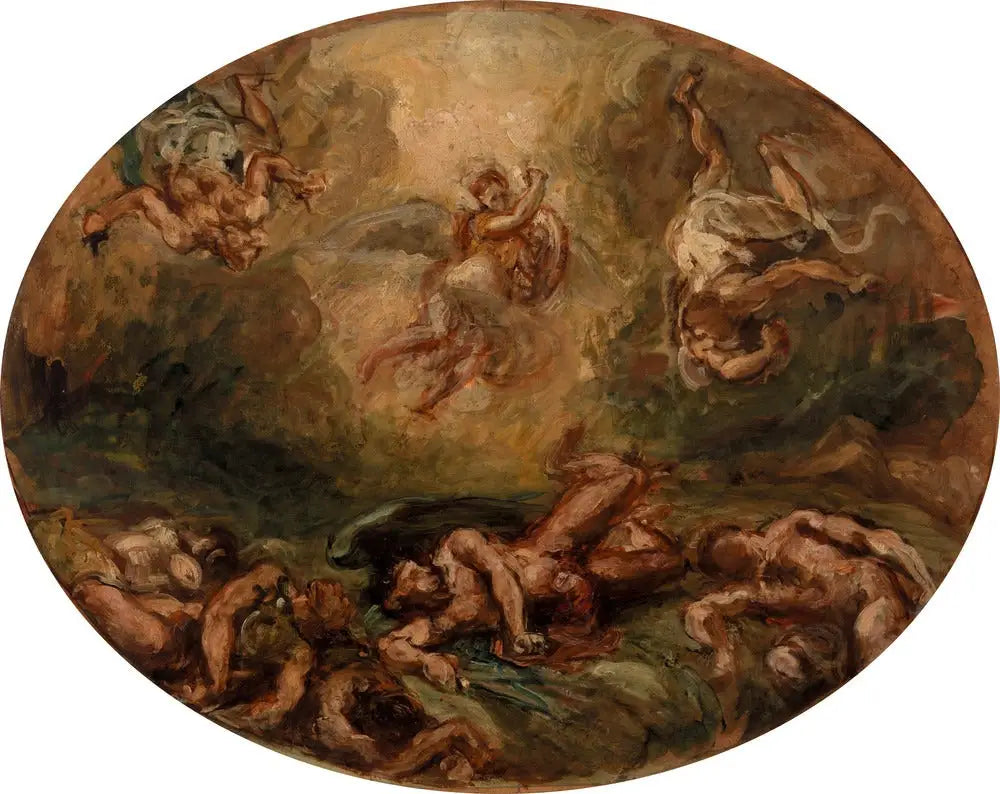 Saint Michel vainc le diable - Eugène Delacroix image 1 reproduction d’œuvre d’art à l’huile