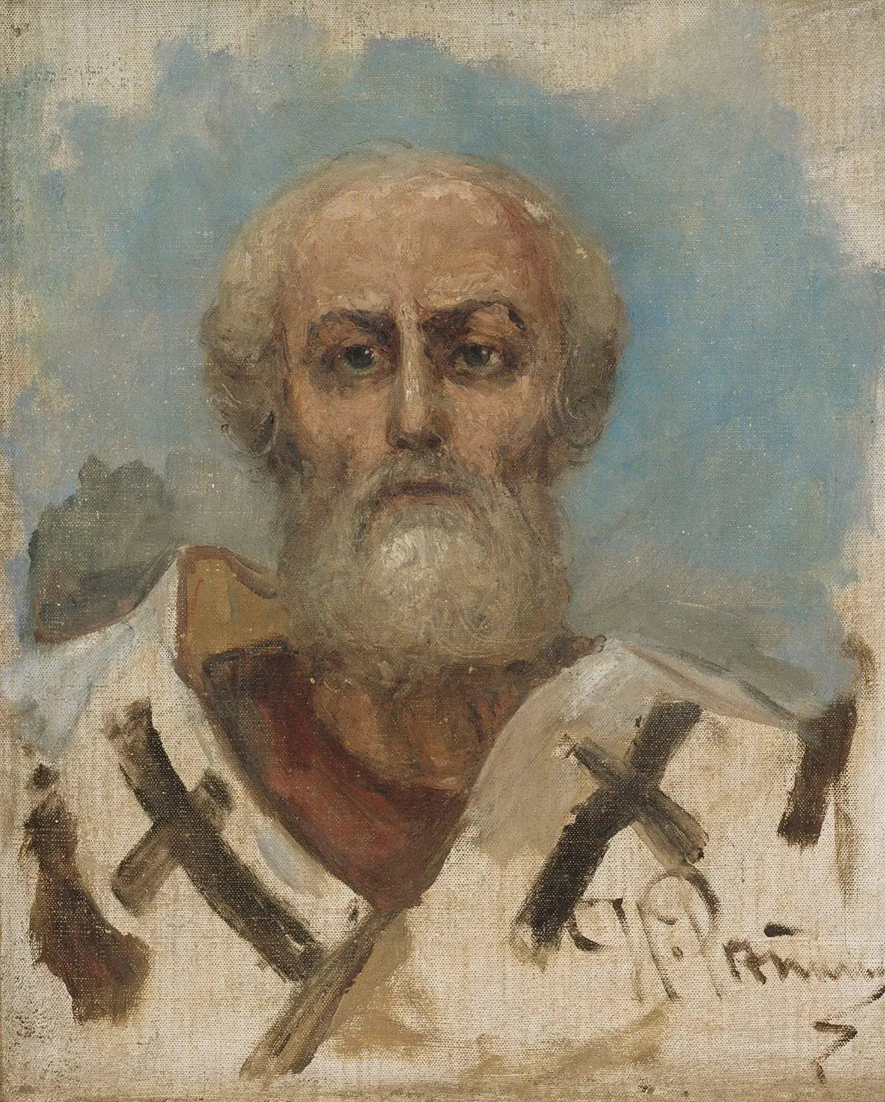 Saint Nicolas, croquis - Ilya Repin image 1 copie de tableau peinte à la main