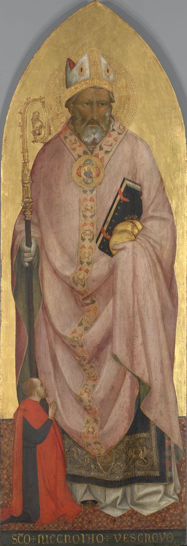 Saint Nicolas de Bari avec un donateur - Agnolo Gaddi