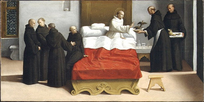 Saint Nicolas de Tolentino faisant revivre les oiseaux - Benvenuto Tisi image 1 reproduction artisanale de tableau