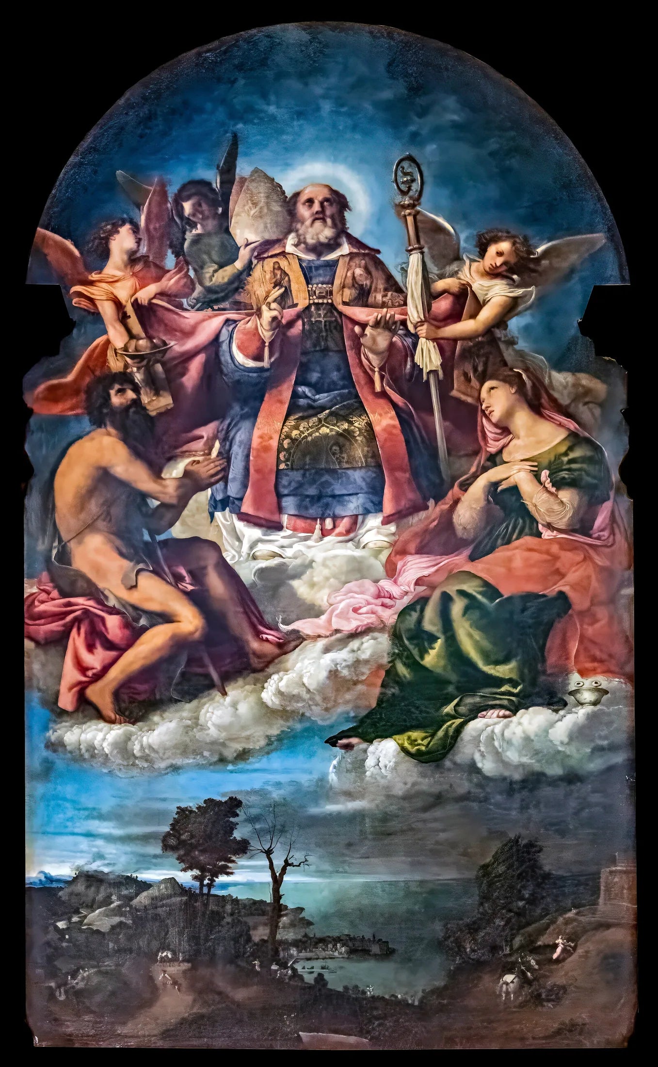 Saint Nicolas en gloire - Lorenzo Lotto image 1 reproduction artisanale de tableau