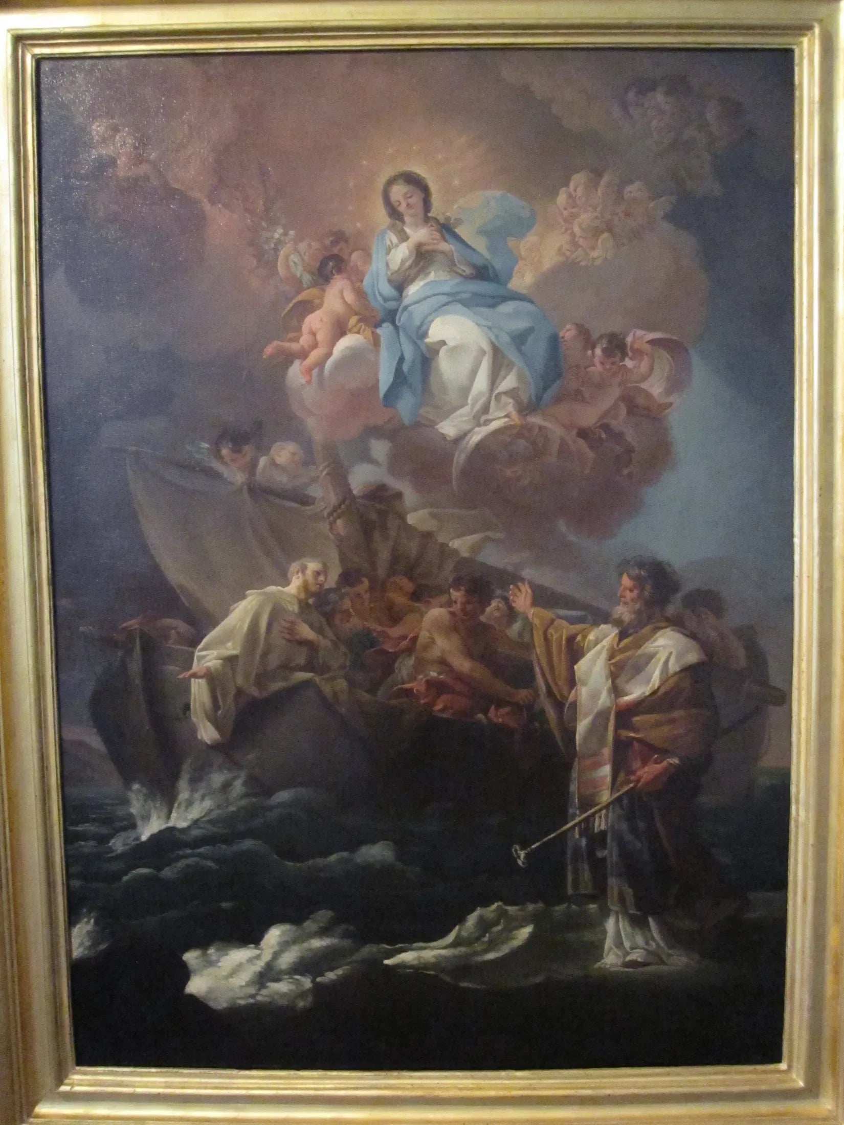 Saint Nicolas sauvant les naufragés - Corrado Giaquinto image 1 reproduction d’œuvre d’art à l’huile
