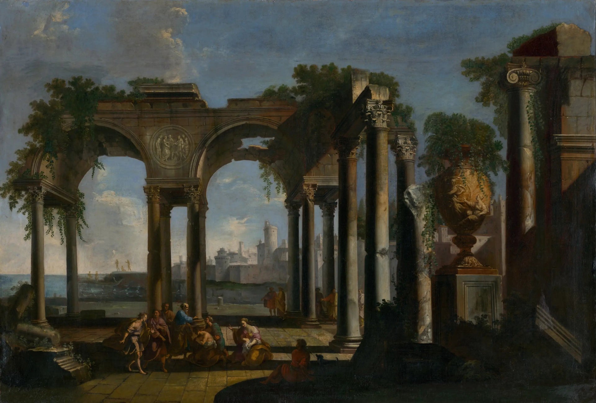 Saint Paul prêche en campagne - Giovanni Paolo Panini image 1 reproduction artisanale de tableau