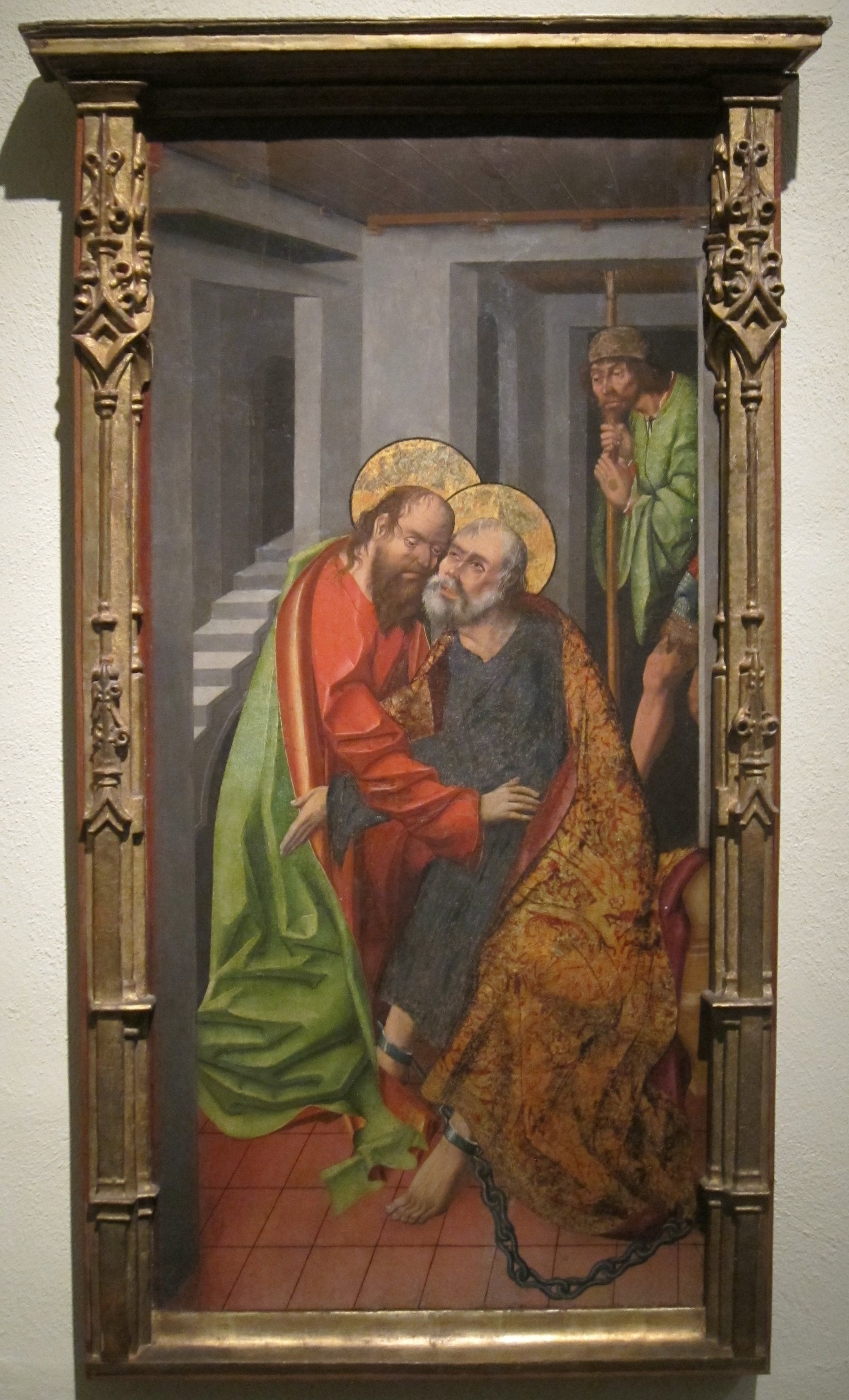 Saint Paul rendant visite à Saint Pierre en prison - Fernando Gallego image 1 tableau peint à l’huile sur toile