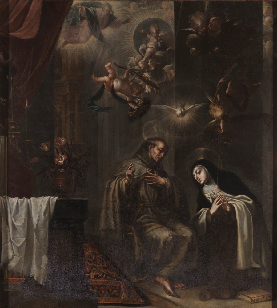 Saint Pierre d'Alcántara confessant sainte Thérèse - José García Hidalgo
