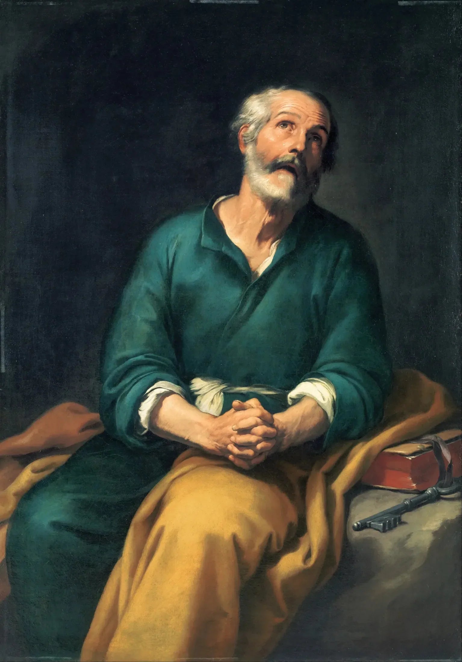 Saint Pierre en larmes - Bartolomé Esteban Murillo image 1 reproduction artisanale de tableau