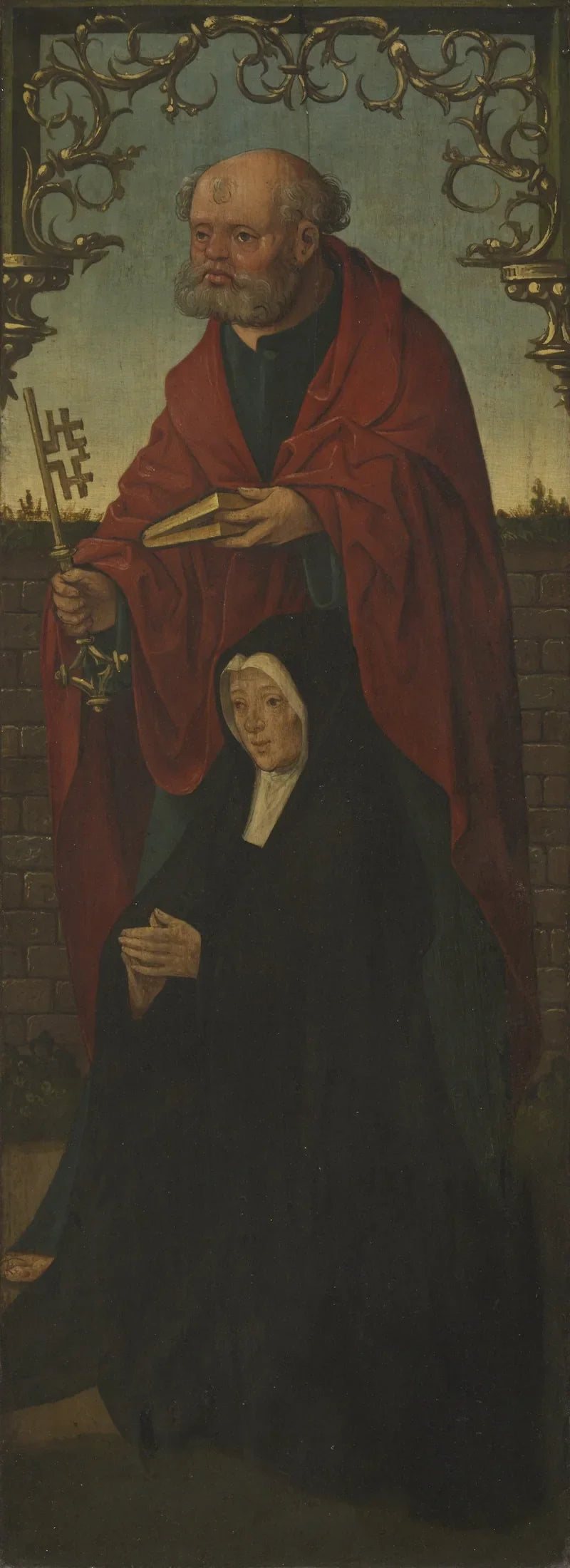 Saint Pierre et un donateur ; Saint Thomas (au revers) - Jacob Cornelisz van Oostsanen image 1 reproduction artisanale de tableau