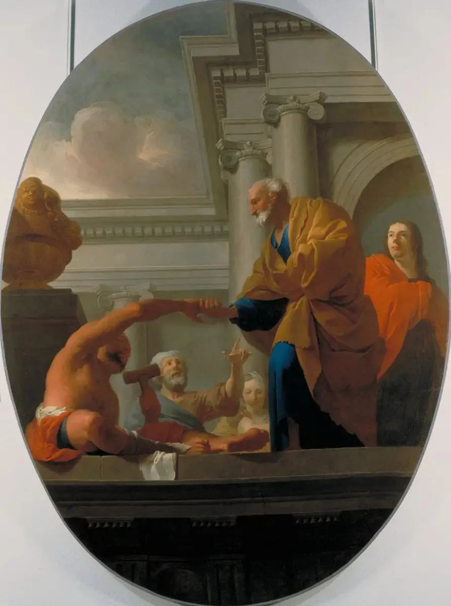 Saint Pierre guérissant un paralytique - Pierre Subleyras image 1 reproduction artisanale de tableau