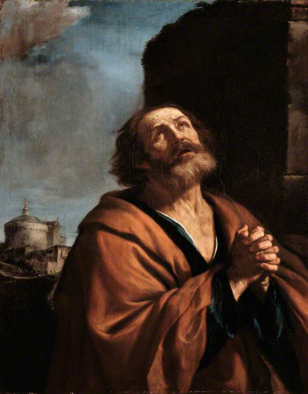 Saint Pierre Pénitent - Guercino image 1 tableau peint à l’huile sur toile