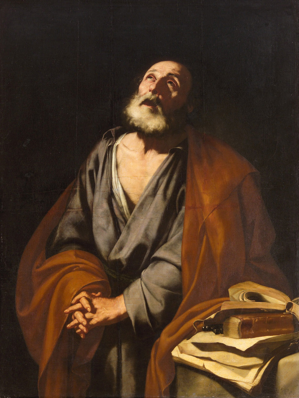 Saint Pierre pénitent - Jusepe de Ribera image 1 copie peinte à la main à l’huile