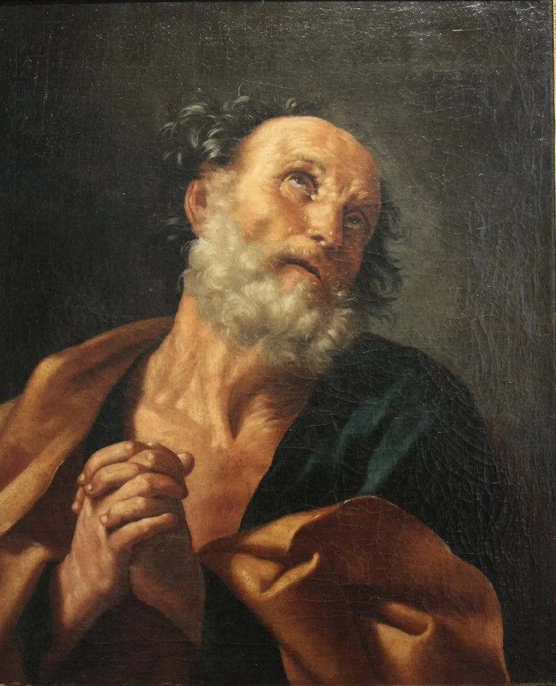 Saint Pierre pleurant fils reniement - Guido Reni