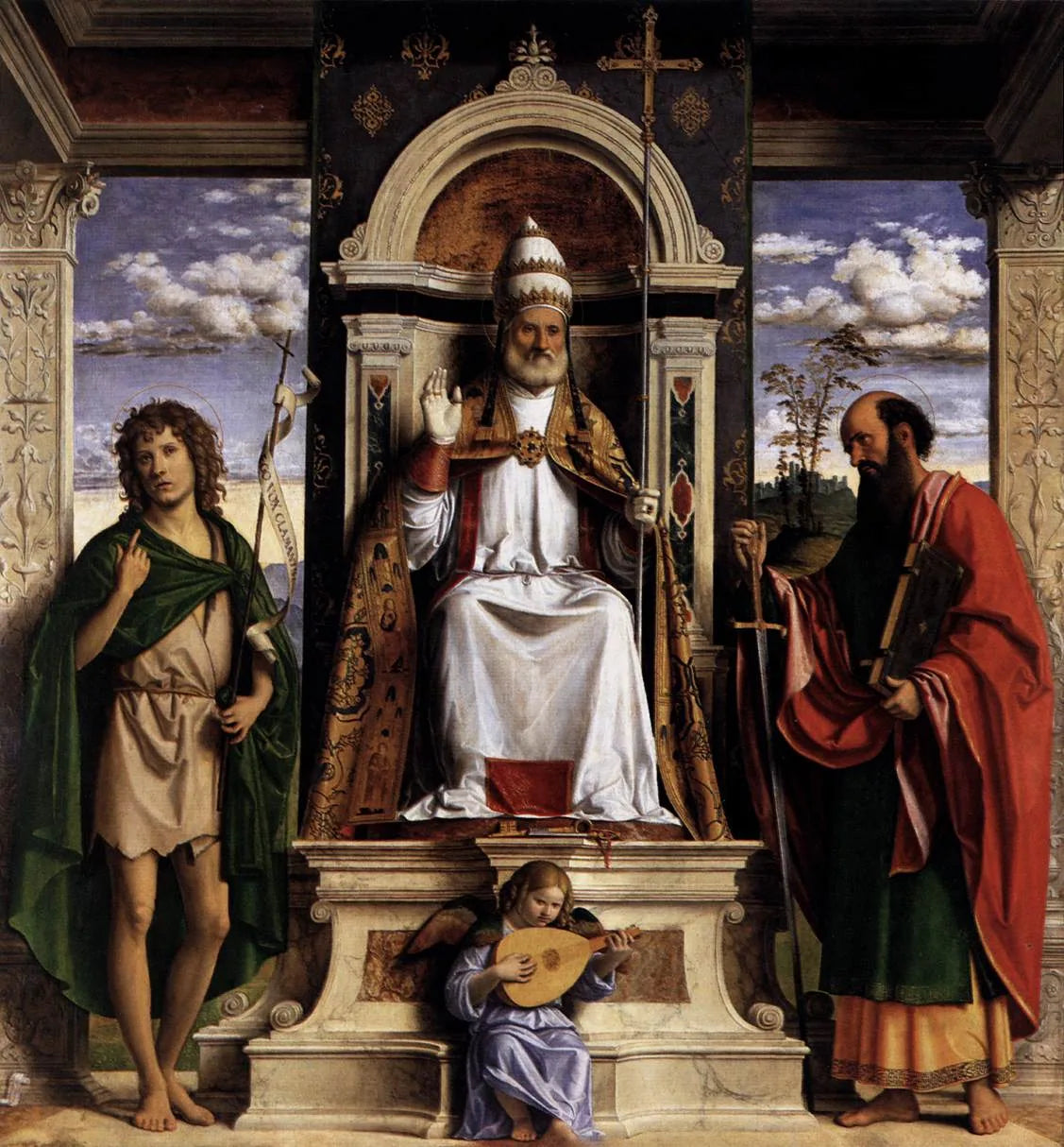 Saint Pierre trônant avec les saints - Cima da Conegliano image 1 reproduction de peinture à l’huile