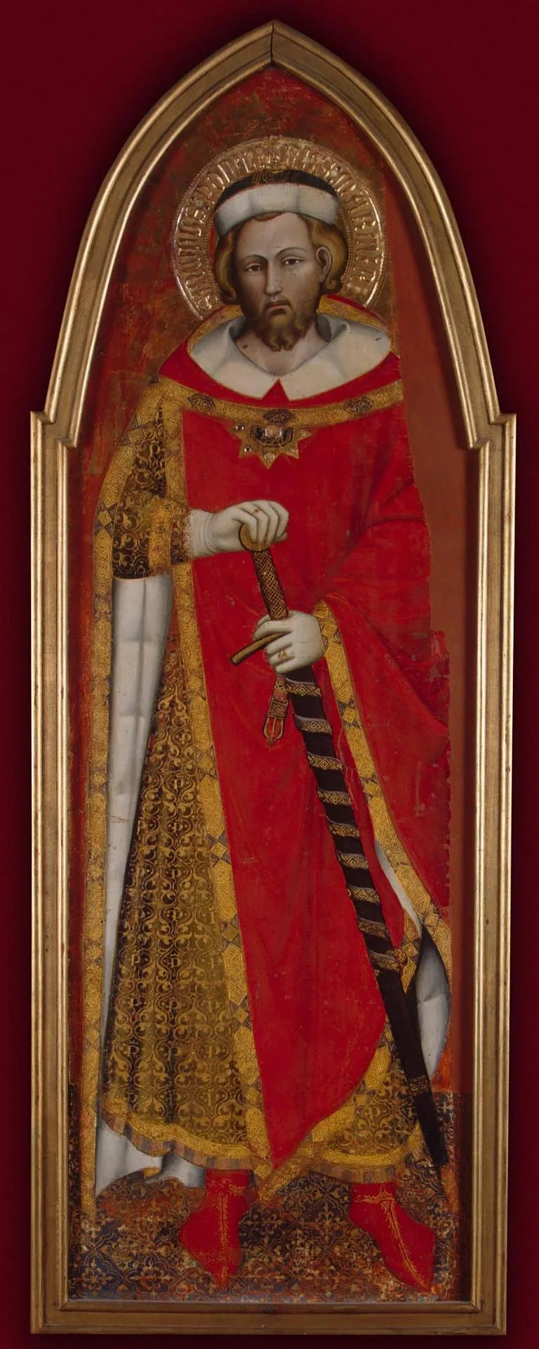 Saint Pontien (aile d'un polyptyque) - Spinello Aretino image 1 copie peinte à la main à l’huile