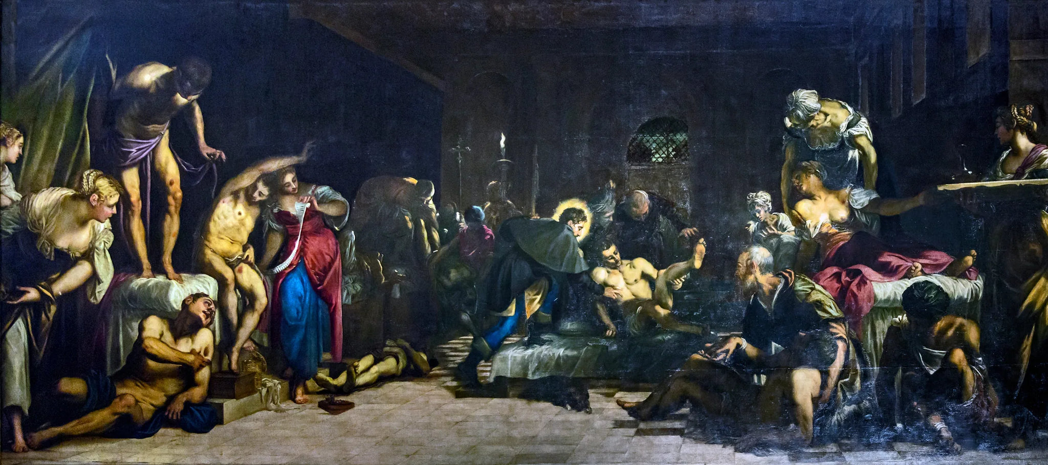 Saint Roch à l'hôpital - Jacopo Tintoretto image 1 copie peinte à la main à l’huile